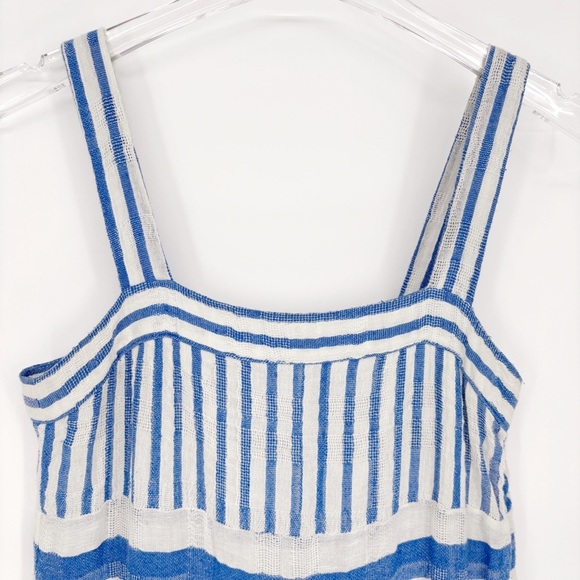 WARM Biscay Blue & White Striped Midi Dress 0 - Picture 6 of 12